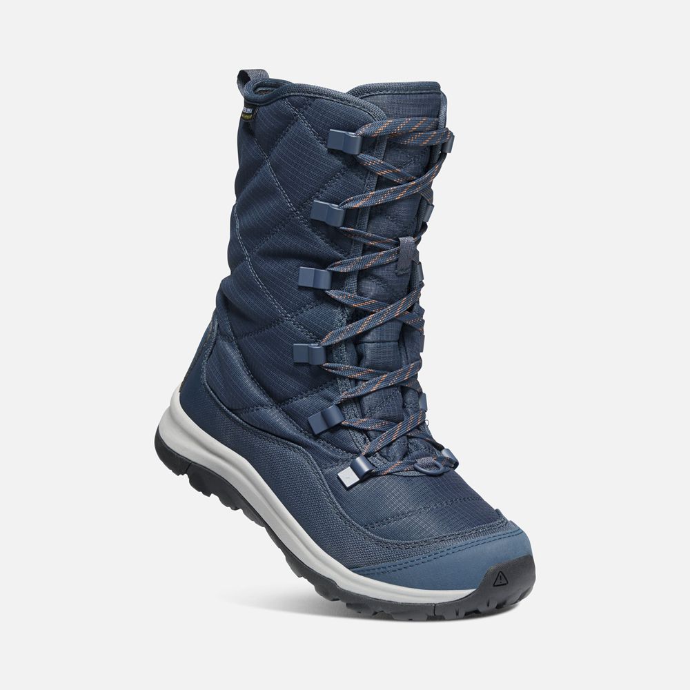 Keen Laarzen Dames Donker Blauw - Terradora Ii Lace Up Waterproof - 47102-FPMW